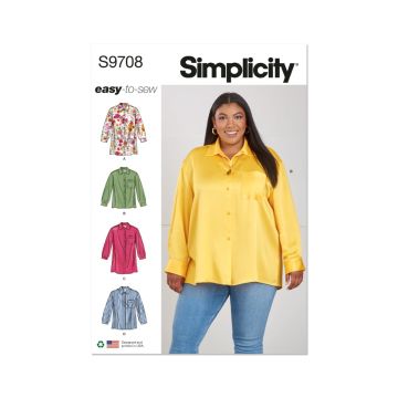 Simplicity Sewing Pattern 9708 (W2) Women's Shirts  20W-28W