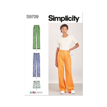 Simplicity Sewing Pattern 9709 (H5) Misses' Pants and Shorts  6-14
