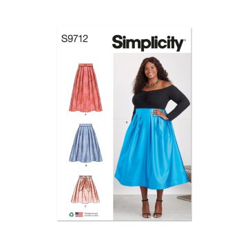 Simplicity Sewing Pattern 9712 (W2) Women's Skirts  20W-28W