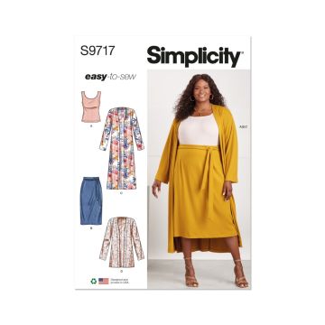 Simplicity Sewing Pattern 9717 (W2) Women's Top & Skirt  20W-28W