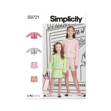 Simplicity Sewing Pattern 9721 (K5) Children's Jackets & Shorts  7-14