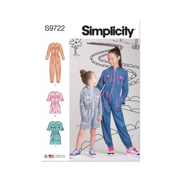 Simplicity Sewing Pattern 9722 (HH) Children's Jumpsuit, Romper and Dress  3-6