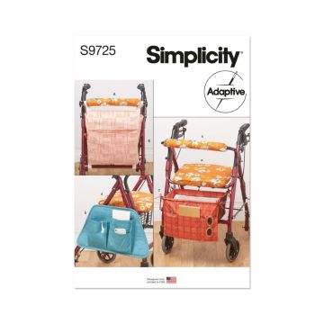 Simplicity Sewing Pattern 9725 (OS) Wheeled Walker Accessories  One Size