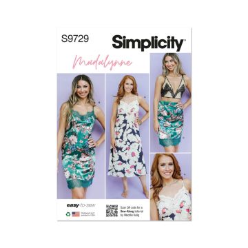Simplicity Sewing Pattern 9729 (AA) Misses Slips Madalynne Intimates  XS-XL