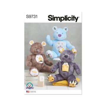 Simplicity Sewing Pattern 9731 (OS) Stuffed Bear by Carla Reiss Design  OS