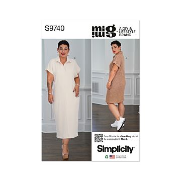 Simplicity Sewing Pattern 9740 (P5) Misses' Knit Dress by Mimi G Style  12-20