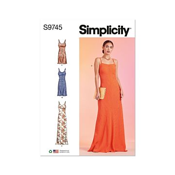Simplicity Sewing Pattern 9745 (K5) Misses' Slip Dress in Three Lengths  8-16