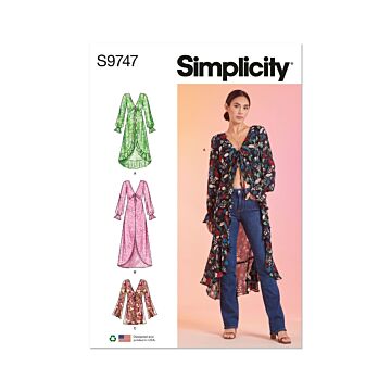 Simplicity Sewing Pattern 9747 (K5) Misses' Dusters  8-16