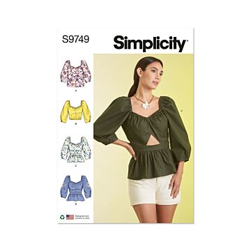 Simplicity Sewing Pattern 9749 (Y5) Misses' Tops  18-26