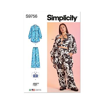 Simplicity Sewing Pattern 9756 (AA) Shirt Pants Top AmericanSewingGuild  10-18