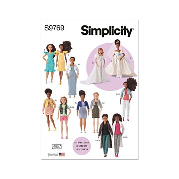 Simplicity Sewing Pattern 9769 (A) Clothes for Dolls by Andrea Scheme Design  