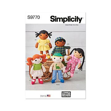 Simplicity Sewing Pattern 9770 (OS) Cloth Dolls & Clothes by Longia Miller  OS