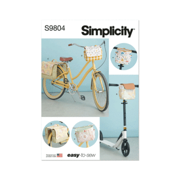 Simplicity Sewing Pattern 9804 (OS) Bicycle Baskets, Bags and Panniers  ONE SIZE