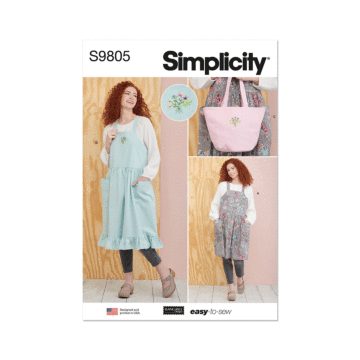 Simplicity Sewing Pattern 9805 (A) Aprons & Tote by Elaine Heigl  XS-S-M-L-XL