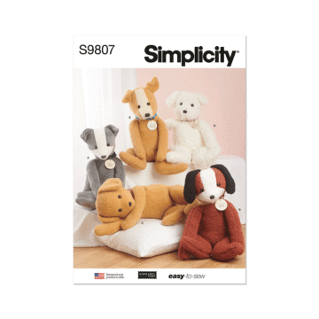 Simplicity Sewing Pattern 9807 (OS) Plush Animal by Elaine Heigl Design  ONE SIZE