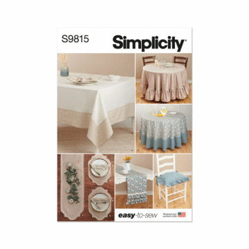 Simplicity Sewing Pattern 9815 (OS) Tabletop Décor  ONE SIZE