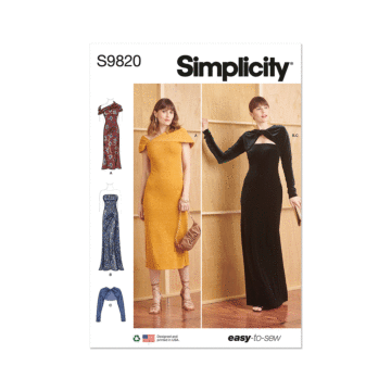 Simplicity Sewing Pattern 9820 (K5) Misses' Knit Dresses and Shrug  8-10-12-14-16