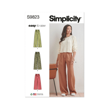 Simplicity Sewing Pattern 9823 (U5) Misses' Pants  16-18-20-22-24