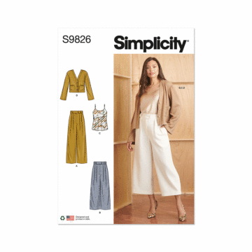Simplicity Sewing Pattern 9826 (D5) Misses Pants Camisole & Cardigan  4-6-8-10-12