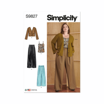 Simplicity Sewing Pattern 9827 (W2) Pants Camisole&Cardigan  20W-22W-24W-26W-28W