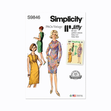 Simplicity Sewing Pattern 9846 (K5) Misses' Dress  8-10-12-14-16