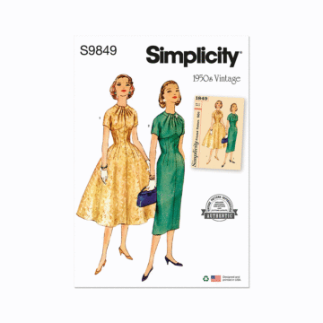 Simplicity Sewing Pattern 9849 (H5) Misses Dress  6-8-10-12-14