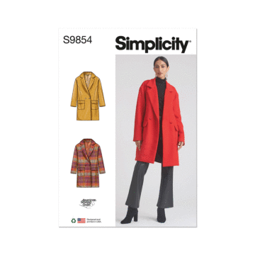 Simplicity Sewing Pattern 9854 (K5) Misses Coat American Sewing Guild  8-10-12-14-16