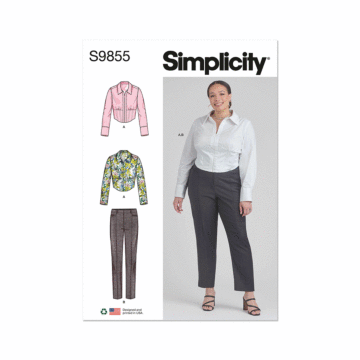Simplicity Sewing Pattern 9855 (W3) Misses' Top and Pants  30W-32W-34W-36W-38W