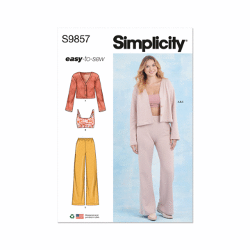 Simplicity Sewing Pattern 9857 (A) Misses' Knit Loungewear  XS-S-M-L-XL-XXL