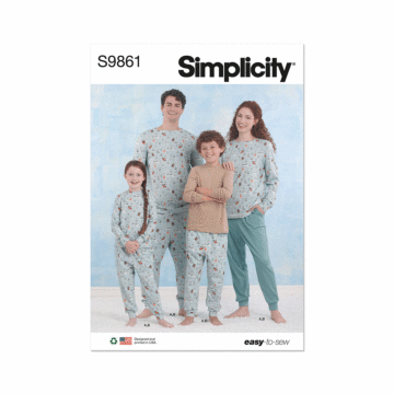 Simplicity Sewing Pattern 9861 (A) Loungewear  XS - L  XS - XL