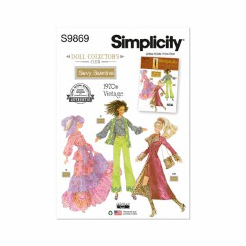 Simplicity Sewing Pattern 9869 (OS) Doll Clothes by Theresa LaQuey  ONE SIZE