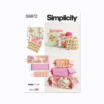 Simplicity Sewing Pattern 9872 (OS) Zipper Cases  ONE SIZE