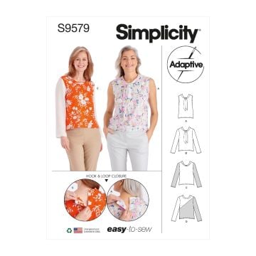 Simplicity Sewing Pattern 9579 (H5) - Misses Adaptive Tops 6-14