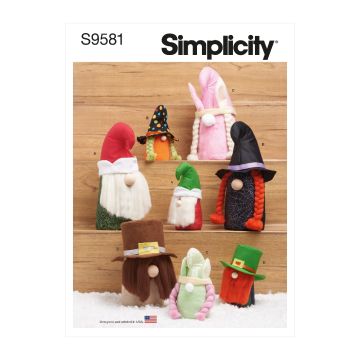 Simplicity Sewing Pattern 9581 (OS) - Plush Gnomes One Size