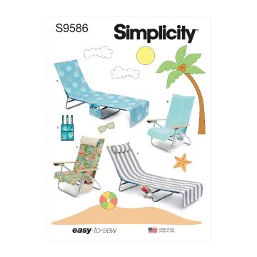 Simplicity Sewing Pattern 9586 (OS) - Lounge & Beach Chair Covers One Size