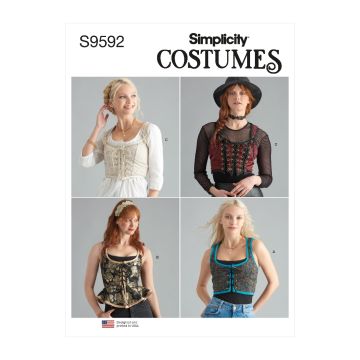 Simplicity Sewing Pattern 9592 (AA) - Misses Corsets 6-12