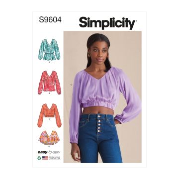 Simplicity Sewing Pattern 9604 (H5) - Misses Blouses 6-14