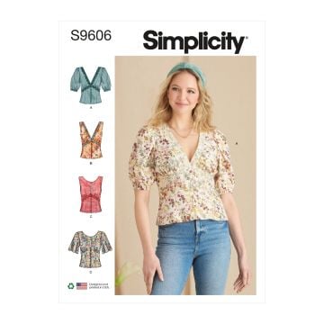 Simplicity Sewing Pattern 9606 (H5) - Misses Blouse 6-14