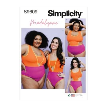 Simplicity Sewing Pattern 9609 (A) - Misses & Womens Swimsuits All Sizes
