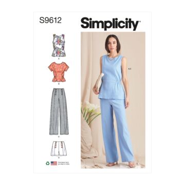 Simplicity Sewing Pattern 9612 (H5) - Misses Tops Pants & Shorts 6-14