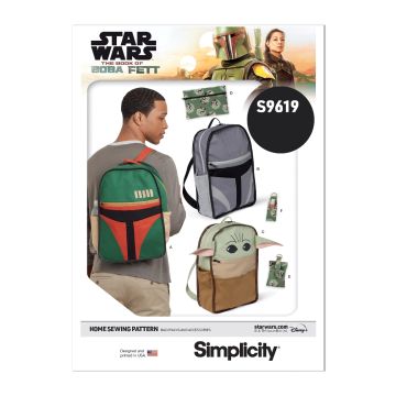 Simplicity Sewing Pattern 9619 (OS) - Disney Star Wars Backpacks One Size
