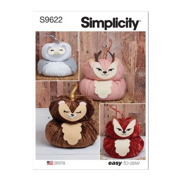 Simplicity Sewing Pattern 9622 (OS) - Plush Pumpkin Animals One Size