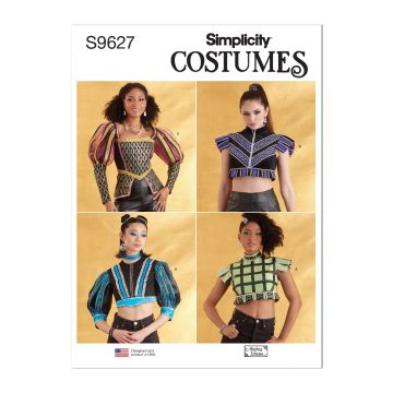 Simplicity Sewing Pattern 9627 (R5) - Misses Costume Tops 14-22