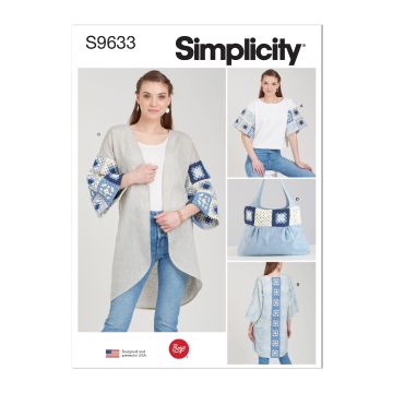 Simplicity Sewing Pattern 9633 (A) - Misses Crochet & Sew Top Jacket XS-XL