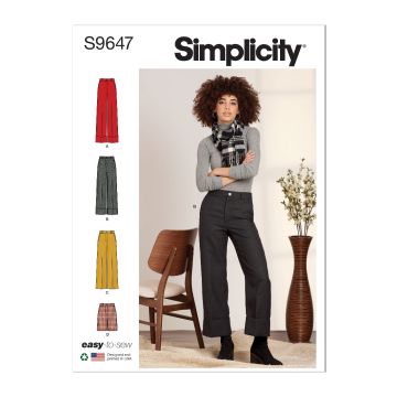 Simplicity Sewing Pattern 9647 (R5) - Misses Pants & Shorts 14-22