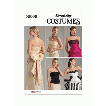 Simplicity Sewing Pattern 9880 (A) Misses Corsets and Sash  6-16