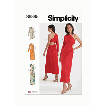 Simplicity Sewing Pattern 9885 (K5) Misses Knit Dress in 3 Lengths  8-16