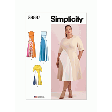 Simplicity Sewing Pattern 9887 (W2) Women Dress Length Varia  20W-28W