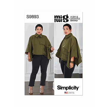 Simplicity Sewing Pattern 9893 (A) Misses Cape By Mimi G Style  XS-XXL