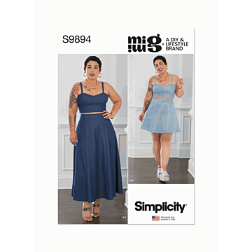 Simplicity Sewing Pattern 9894 (AA) Top & Skirt By Mimi G Style  10-18